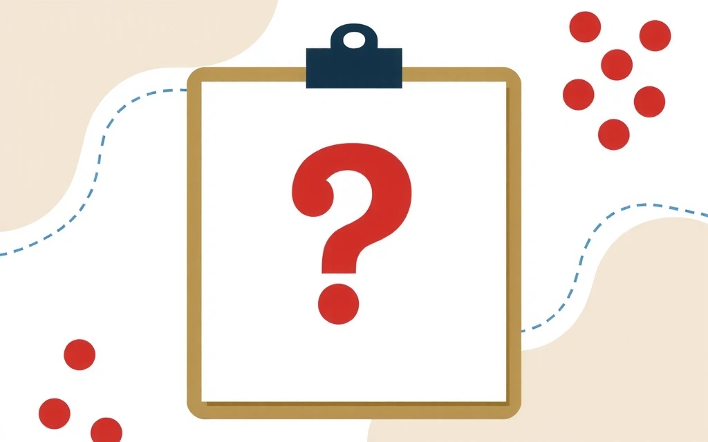 Question mark icon on a clipboard